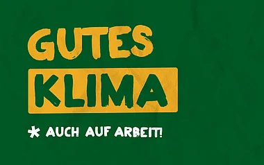 ENTEGA Werbemotiv mit dem Text "Gutes Klima auch auf Arbeit".
