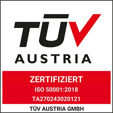 Zertifizierung nach ISO 50001:2018.