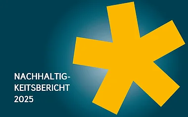 Titelbild des ENTEGA Nachhaltigkeitsberichts von 2023. Grafische Darstellung von Datenpunkten auf einem weißen Hintergrund.