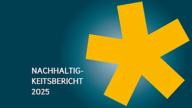 Titelbild des ENTEGA Nachhaltigkeitsberichts von 2023. Grafische Darstellung von Datenpunkten auf einem weißen Hintergrund.