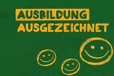 Gelbe Kreise mit lächelnden Gesichtern auf schwarzem Hintergrund.