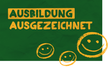 Gelbe Kreise mit lächelnden Gesichtern auf schwarzem Hintergrund.